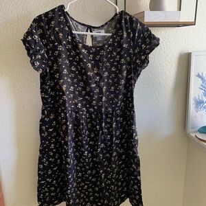 Old Navy Black Dress with Floral Print
